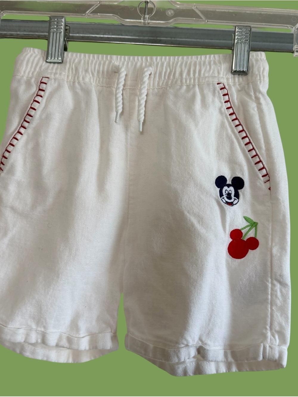 Old Navy x Disney Mickey Mouse Knee Length Linen-Blend Shorts 4T